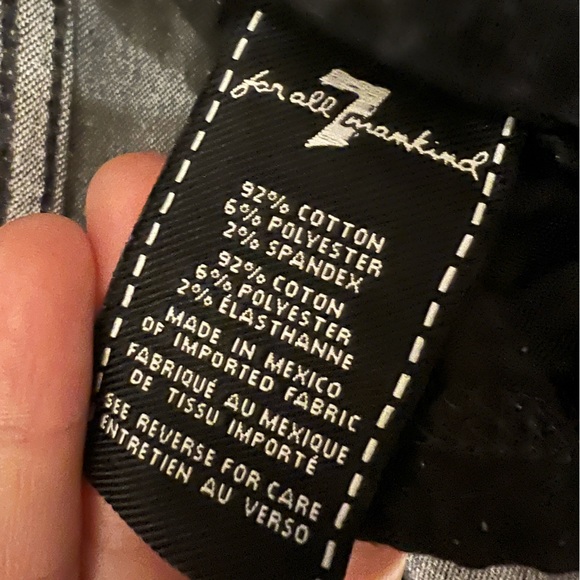 7 For All Mankind Distressed Skinny Jeans / Black Vintage Wash / US Ladies 26 - Picture 9 of 10
